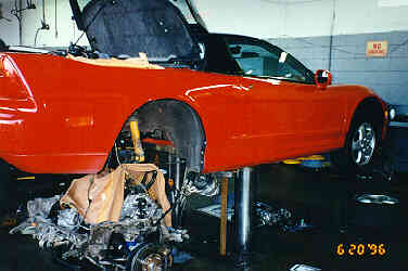 NSX in pieces before decals