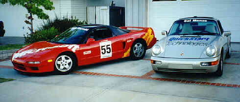 Doug's NSX and Sal's 911 with decals